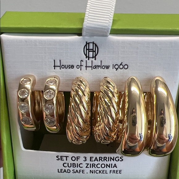 House of Harlow 1960 | Hoop Earring Trio ✨ - Picture 6 of 9